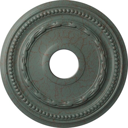 Ekena Millwork Federal Ceiling Medallion (Canopies up to 8 1/2"), 15 3/8"OD x 3 5/8"ID x 1"P, Cloud Burst Crackle CM15FECBC